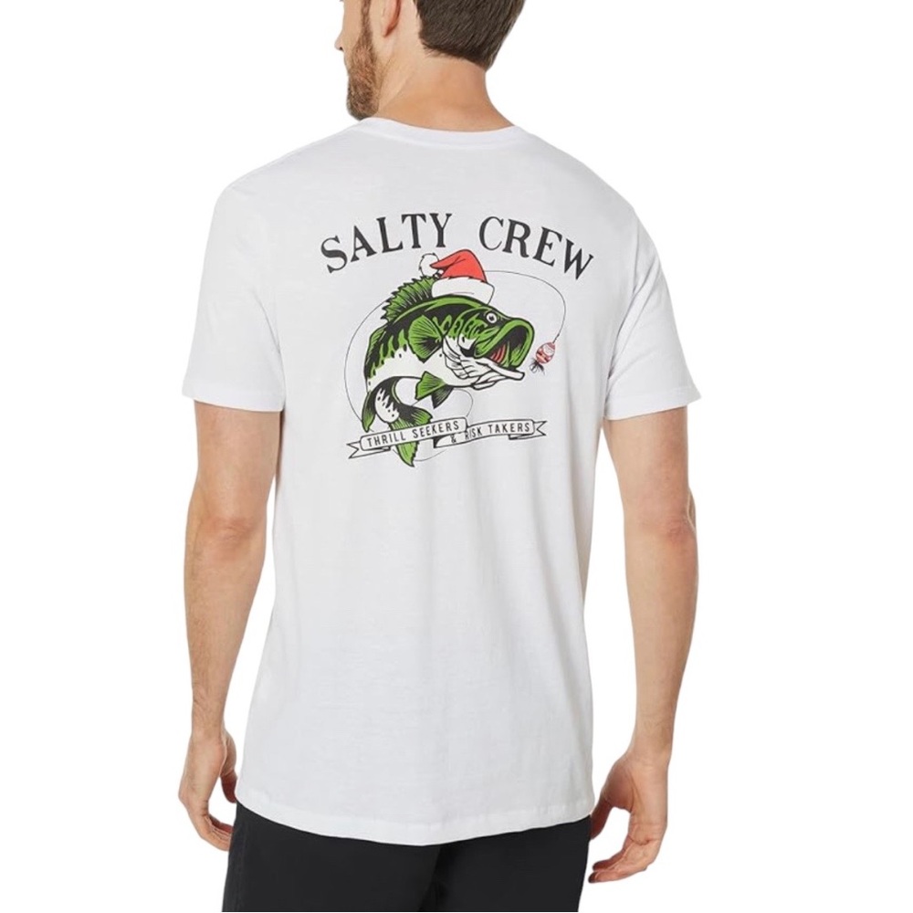 Salty Crew Mens White Graphic Short Sleeve Shirt